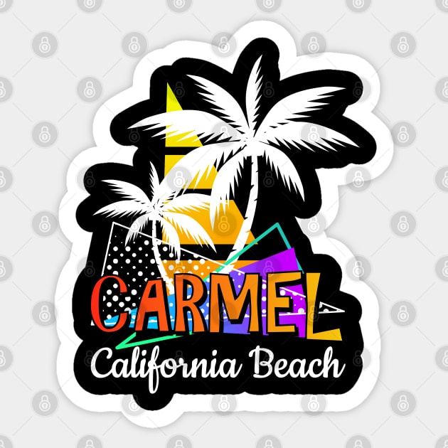 Carmel California Beach – Summer Palm Trees Sticker by Jahmar Anderson